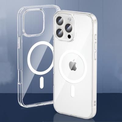 Originálny priehľadný magnetický kryt na telefón pre Magsafe pre iPhone 17 16 15 14 Plus 13 12 11 Pro Max Bezdrôtové nabíjanie Zadný kryt