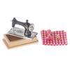 1/12 Dollhouse Miniature Sewing Machine with Scissors Thread Cloth For Kids Children Toy Safe For Children Non Toxic