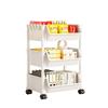 Compact Multi-layer Mobile Storage Rack for Living Room and Kitchen