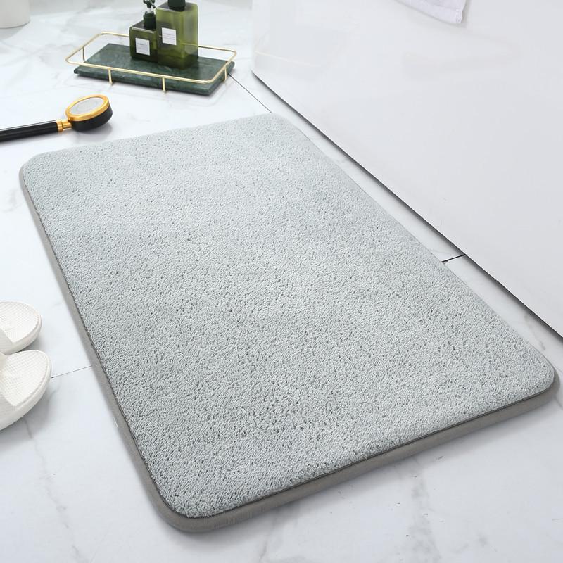Imitation Cashmere Memory Foam Absorbent Floor Mat for Bathroom, Toilet, Kitchen, and Living Room.