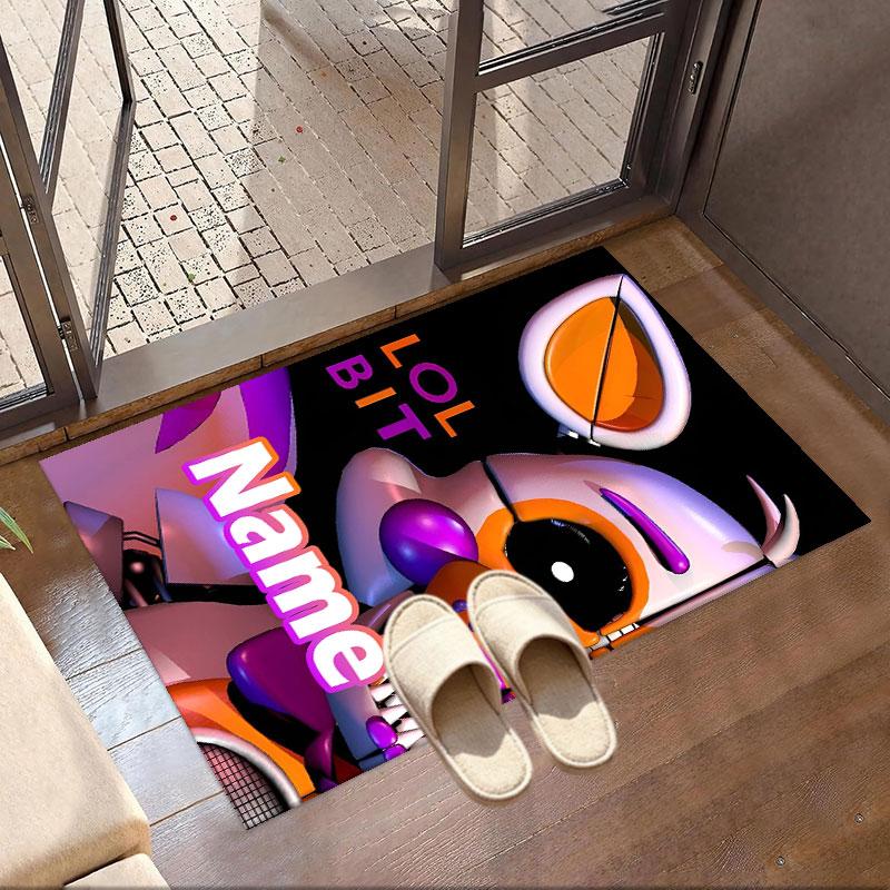 Custom Name Personalized Five Nights at Freddy's Print Carpet, Versatile Home Decor Rug, for Playroom, Apartment, Balcony, Entryway, Hallway Gift