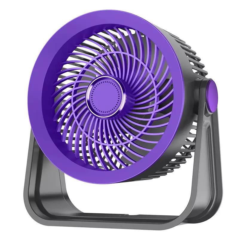 Desktop Fan Air Circulation Fan USB Rechargeable Outdoor Camping Portable Wall Mounted Small High Wind Fan For Student Home Use