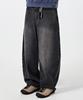 Dimiteulibeullaeg Essential Fade Wash Curved Pants_Denim Vintage Black