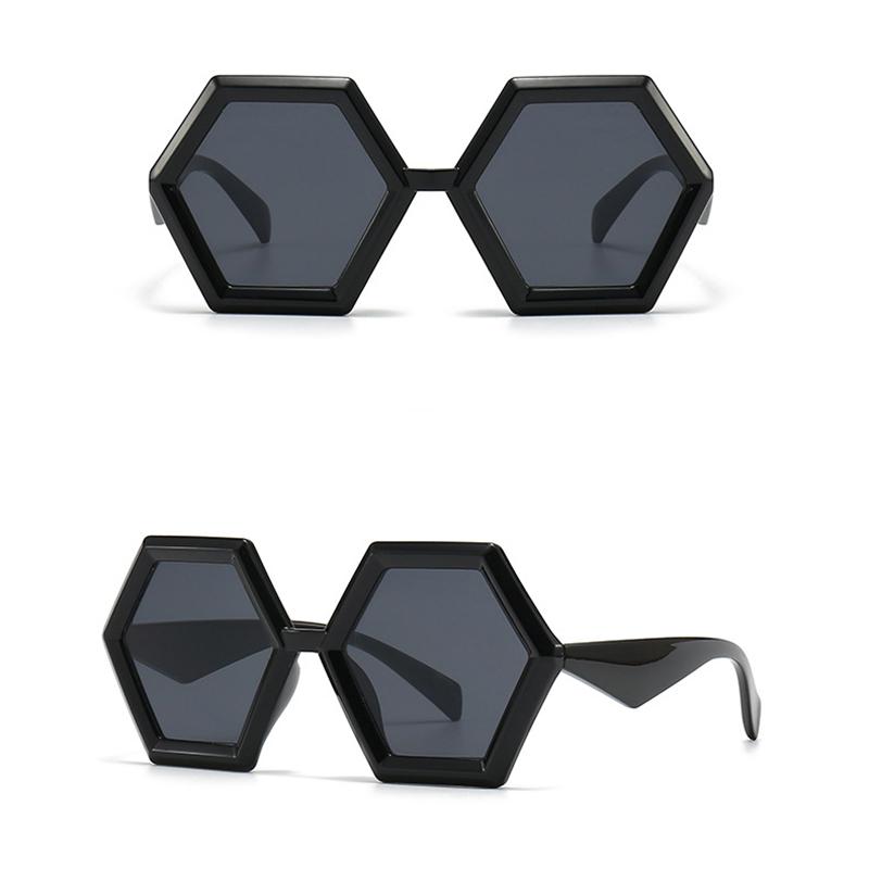 Classic Hexagon Sunglasses Women Men Trendy Luxury Designer Vintage Punk Oversized Shades