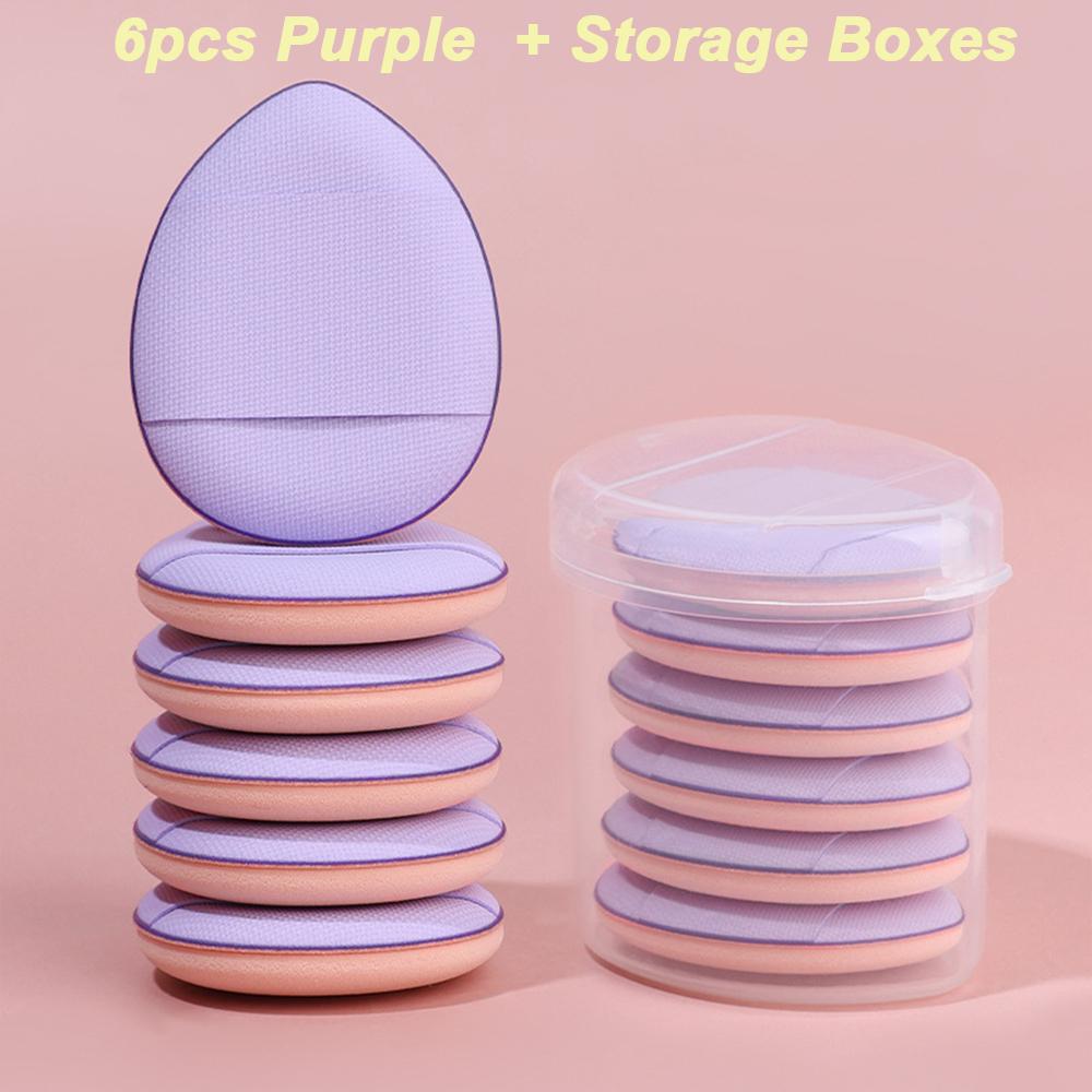 1/6/10Pcs Mini Finger Puff Foundation Small Air Cushion Powder Sponge Face Concealer BB Cream Cosmetic Applicator Makeup Tools