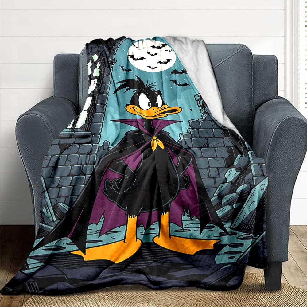 1pc Daffy Duck Blanket Lightweight Flannel Throw For Sofa, Bed, Travel, Camping, Livingroom, Office, Couch, Chair, And Bed