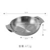 Korean dessert cake stainless steel disc, golden binaural pasta baked rice restaurant snack plate