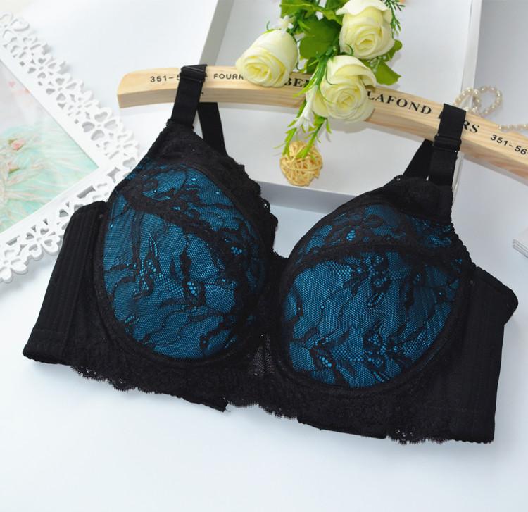 

Женский кружевной бюстгальтер на косточках с легкой подкладкой для полной фигуры, размеры 34, 36, 38, 40, 42, 44, 46, 48 BCDE 48/110E синий