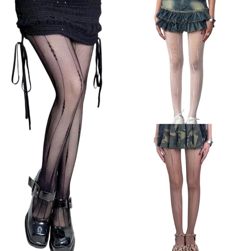 Mesh Fishnet Stockings Tights High Waist Pantyhose Thigh High Stockings Fishnets Tights Patterned Pantyhose for Womens
