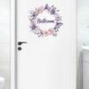 Beautiful Flowers Wall Stickers Toilet Bathroom Door Decoration Mural Home Decor Self-adhesive Beautify Wallpaper