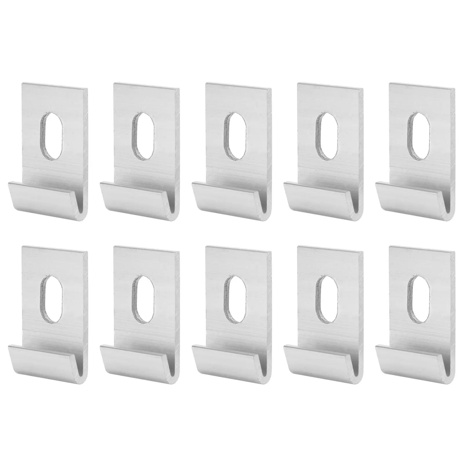 10 шт. Базовые зажимы Крючки Крепления Крепит Алюминиевые Теплицы Набор для Крепления