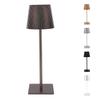 Minimalist Portable Night Light ABS Iron LED Cordless Table Lamp Touch Control 3 Color Stepless Dimming 3600mAh for Restaurant