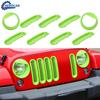 9-teilige Frontgrill-Einsätze & Scheinwerfer-Rahmen-Blendenabdeckung für Jeep Wrangler JK