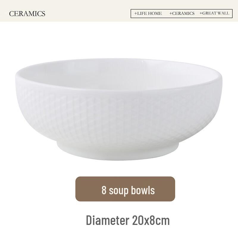 

Yuyi Angel 8-inch Pure White Ceramic Bowl