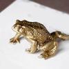 Frogs Toads Miniature Sculptures Brass Animal Figurine Antique Ornament Fengshui Decoration for Home Office Desktop