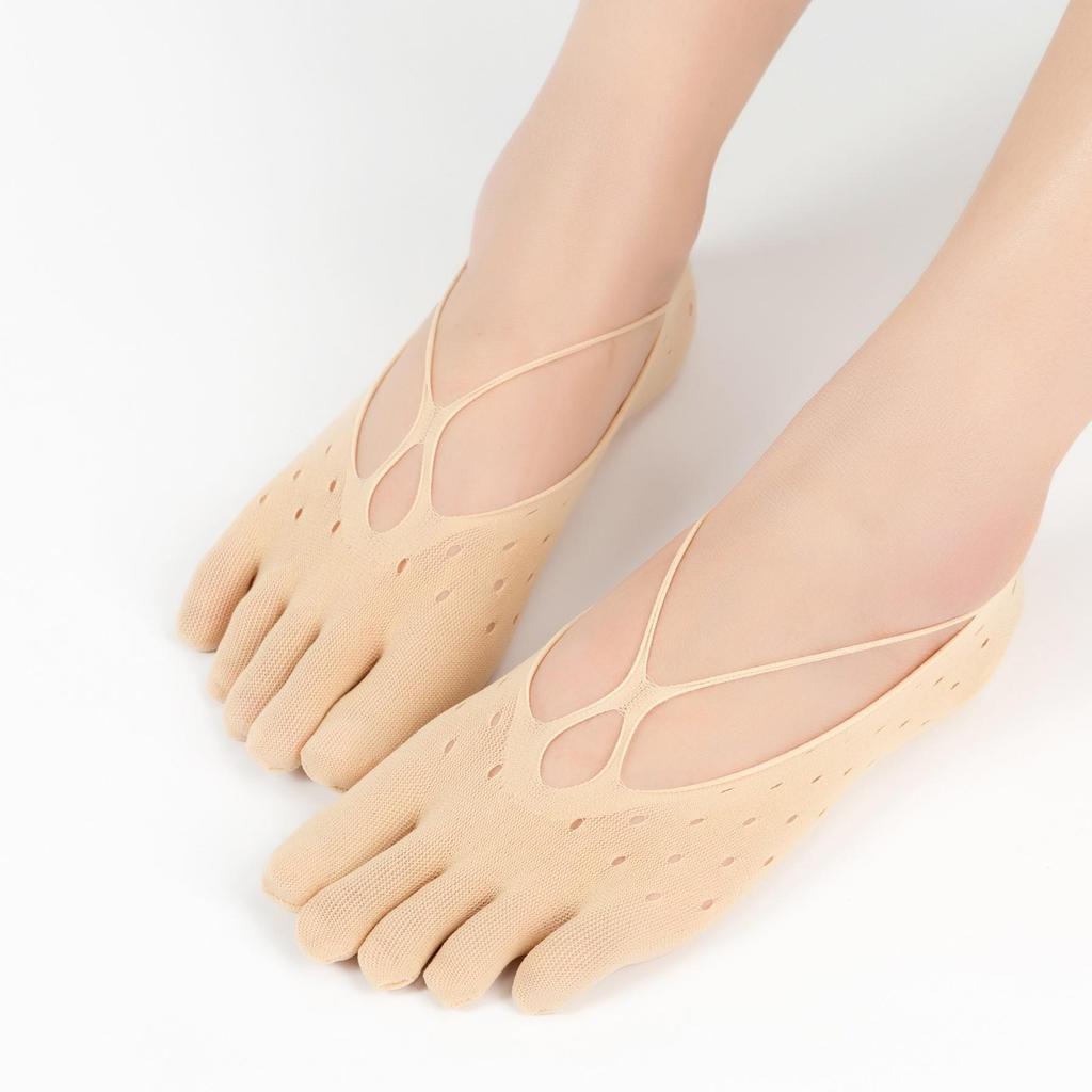 Women's Five-Toe Summer Ankle Socks - Low-Cut, Thin, and Invisible Split-Toe Design