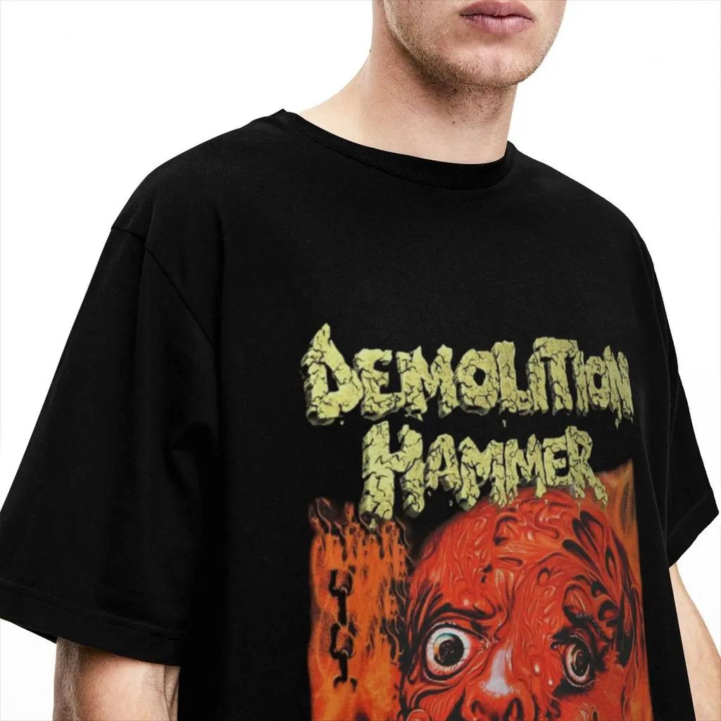 Erkek Kadın Yıkım Çekici Tişört Aksesuarları Thrash Metal Grubu Üstler Tişört Vintage Tişörtler Tüm Mevsimler