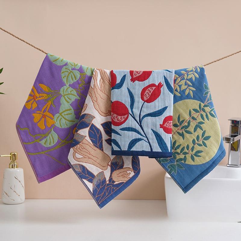 34x40cm Large Hand Towel 4Layer Cotton Gauze Quick Dry Kitchen Towel Decorative Pure Cotton Dish Cloth Home Restaurant