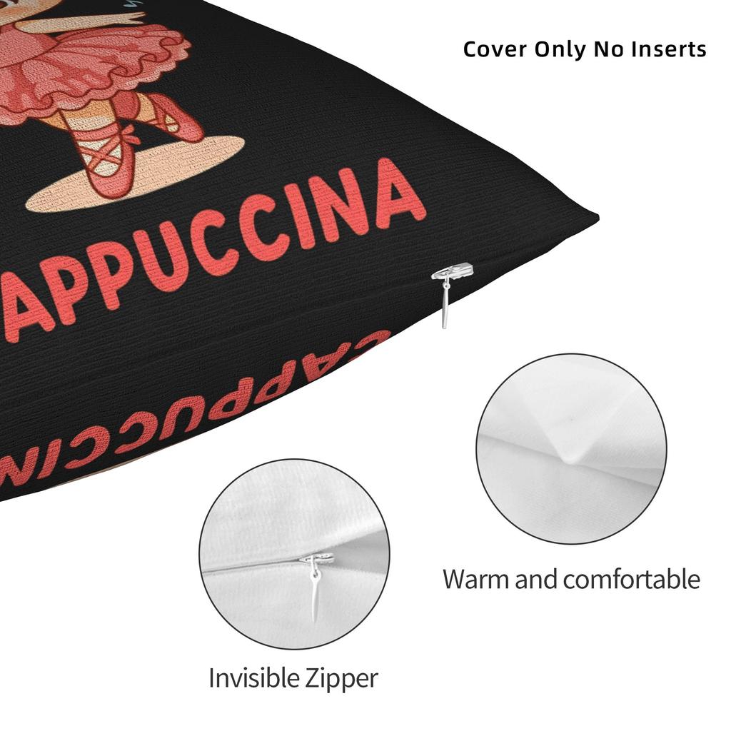 Pillow Cover Italian Brainrot Meme Fashion Pillow Case For Sofa Couch Bed Living Room Pillowcases
