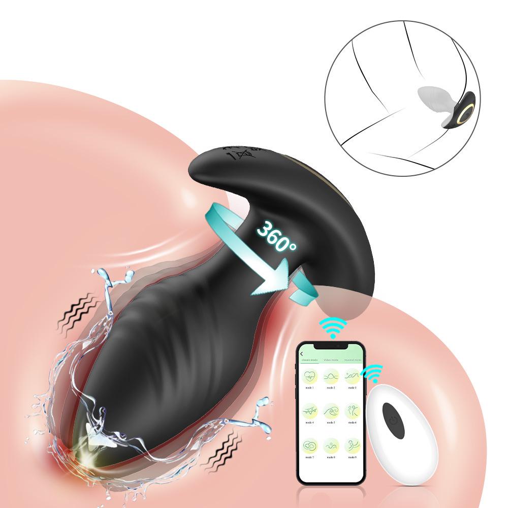 Wireless Remote-Control Vibrating Anal Plug with App-Controlled Rotation and Twisting Functions.