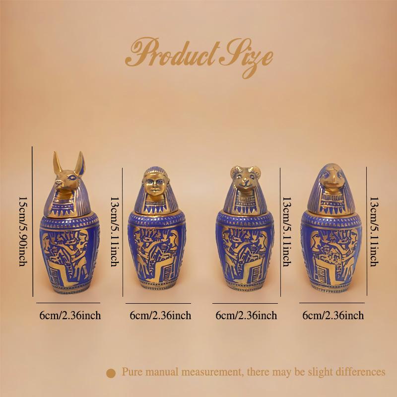 

4pcs Pet Urns Pet Dog Cat Birds Human Cremation Ashes Egypt Sacrifice Decoration Keepsake Columbarium Pets Memorials Ashes Altar