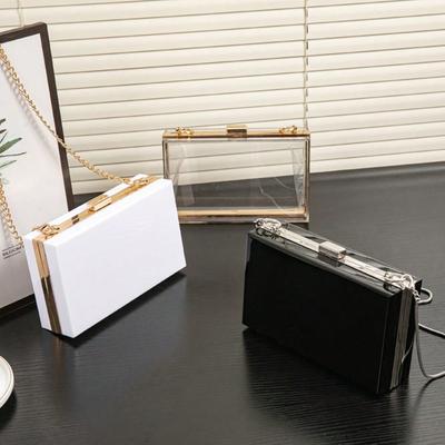 Women's Bag Small Square Bag Summer Transparent Box Bag Dinner Bag Crossbody Bag