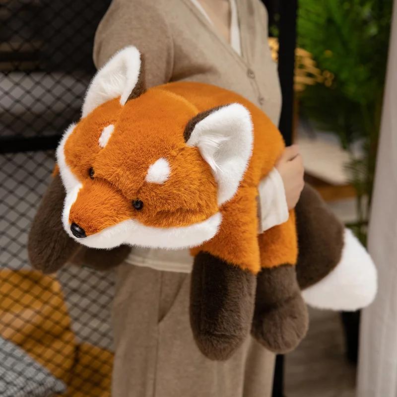 Süßes Plüsch-Fuchs-Spielzeugkissen, 45 cm, 55 cm, 65 cm, Kuscheltiere, Fuchs, weiche Puppe, Kinderspielzeug, Geburtstagsgeschenk für Jungen und Mädchen