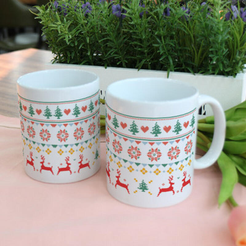 ic668-Design Mug 2p-Christmas Dot Pattern