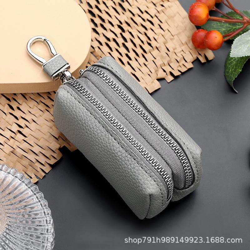 

Двухслойный кошелек для монет и держатель для карт: Многофункциональная сумка для ключей большой вместимости для мужчин и женщин