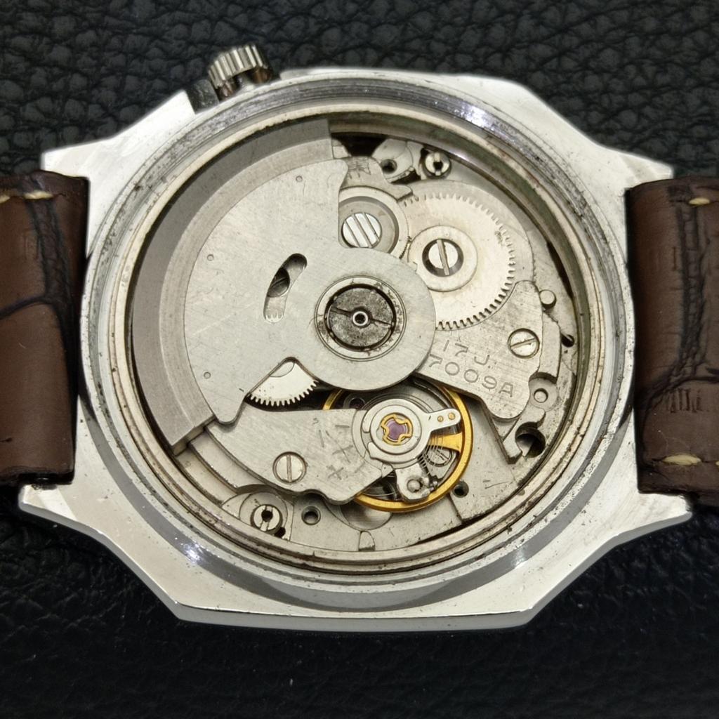 Seiko 5 AUTOMATIC JAPAN MENS 7009A VINTAGE MAROON COLOR DIAL WATCH A702327-5 R124-a702327