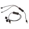 1Pc 1 To 2 4 Pin Usb Cable 12V To 5V Computer Case Fan Power Supply Fan Power Switch Adapter Cable With On Off Switch