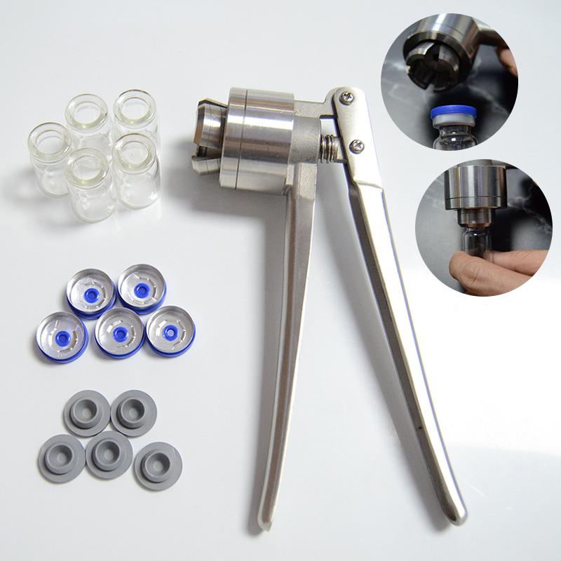 1 Pcs Stainless Steel Manual Crimper Vial Bottle Cap Sealer For 20Mm Aluminum/Plastic Capper Handheld Bottle Sealing Machine