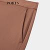 Ports Women's Glossy High-Slit Straight-Leg Trousers