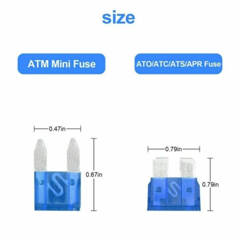 220Pcs Mini Standard Blade Fuse Assortment Auto Truck Car Assorted Fuses ATM APM Car Accessories
