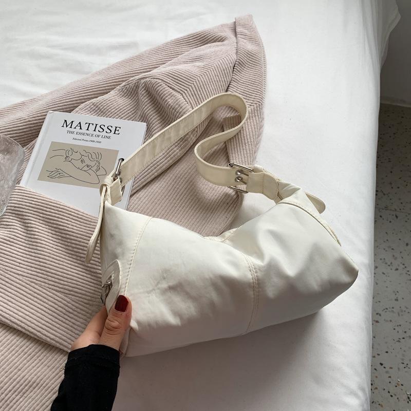

Newest Women Nylon Underarm Bag Vintage Middle Ancient French Stick Bag Portable Lady One Shoulder Bag