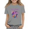 Boys Girls Round Neck Casual Printed Short-sleeved T-shirt Top