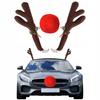 Car Decoration Reindeer Antlers Nose On Car Car Christmas Ornament