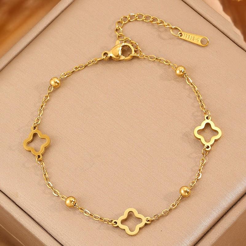 Korean Fashion Titanium Steel Diamond Inlaid Women's Luxury Bracelet