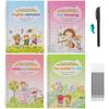 Global English Calligraphy Practice Set: Preschool Pen Control & Magic Writing Stickers for Kids