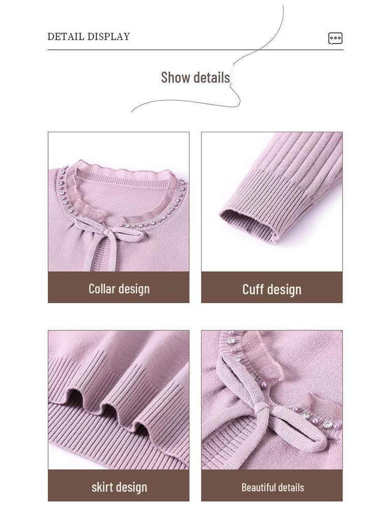 Haut en maille ajourée à manches longues pour femme: Mode Printanière pour les Mères Élégantes, Polyvalentes et Stylées d'Âge Moyen et Âgées