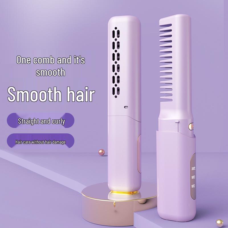 Wireless USB Charging Portable Straightening Comb for Travel