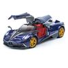 1/24 Scale Huayra Diecast Car Model Toy, Pull Back Toy Vehicle with Sound and Light for Kids Toddler Boys Girls Gift Collection