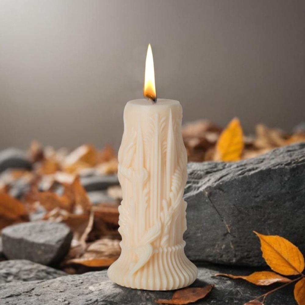 Cylindrical Aromatherapy Candle Mold Silicone Plaster Grinding Tool DIY Soap Mold  Home Decoration