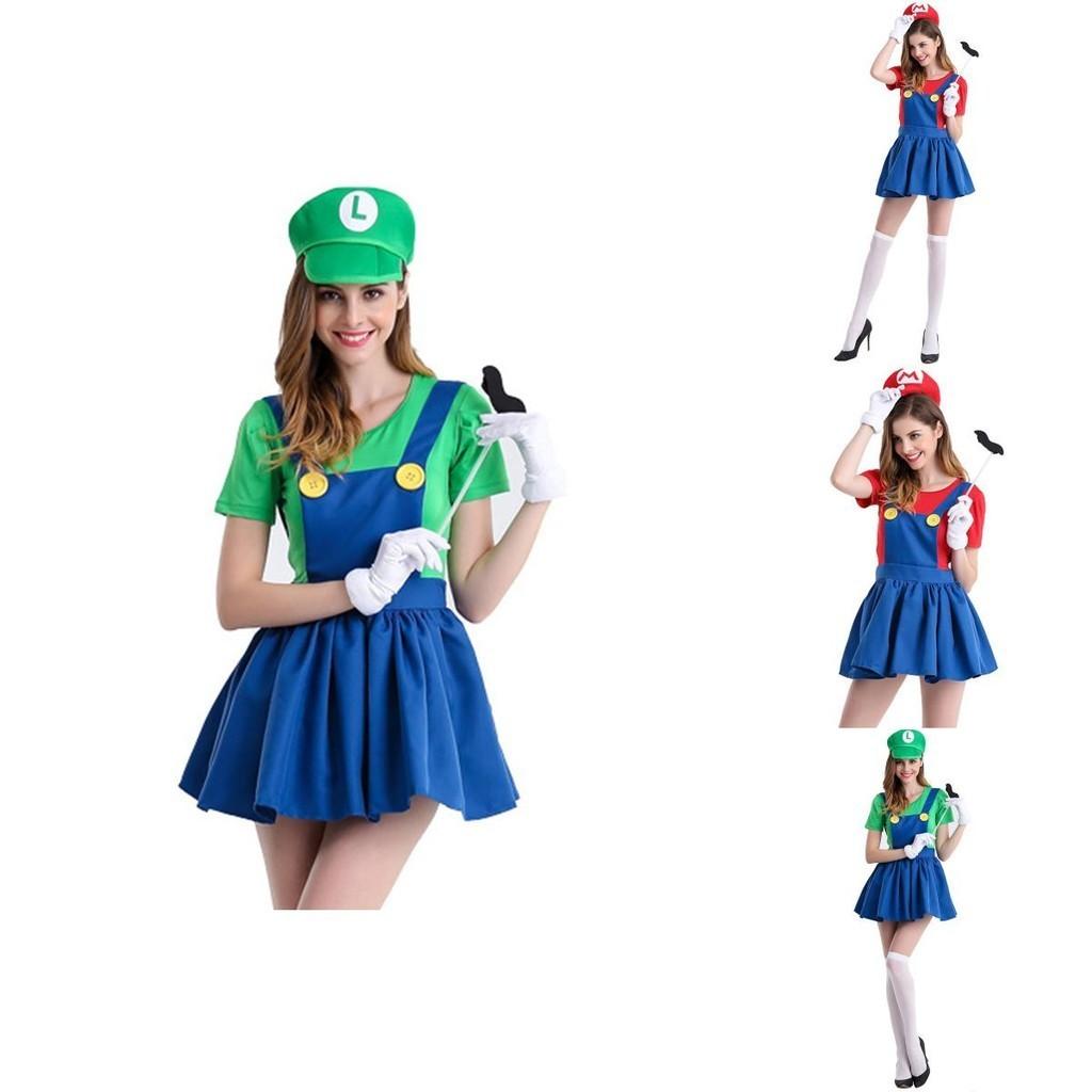 Disfraz de Luigi de Super Mario Bros de Alta Calidad para Mujer con Diseño Moderno