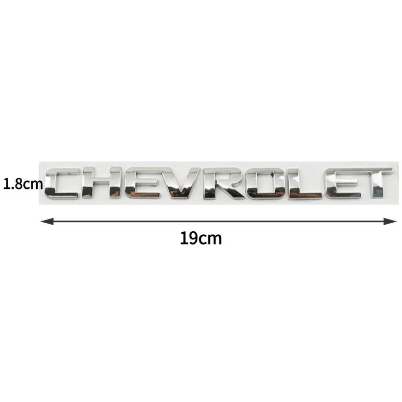 19cm Alloy Car Rear Trunk Badge Fender Emblem Sticker for Chevrolet AVEO CAPTIVA COLORADO LACETTI MALIBU ORLANDO SILVERADO TRAX