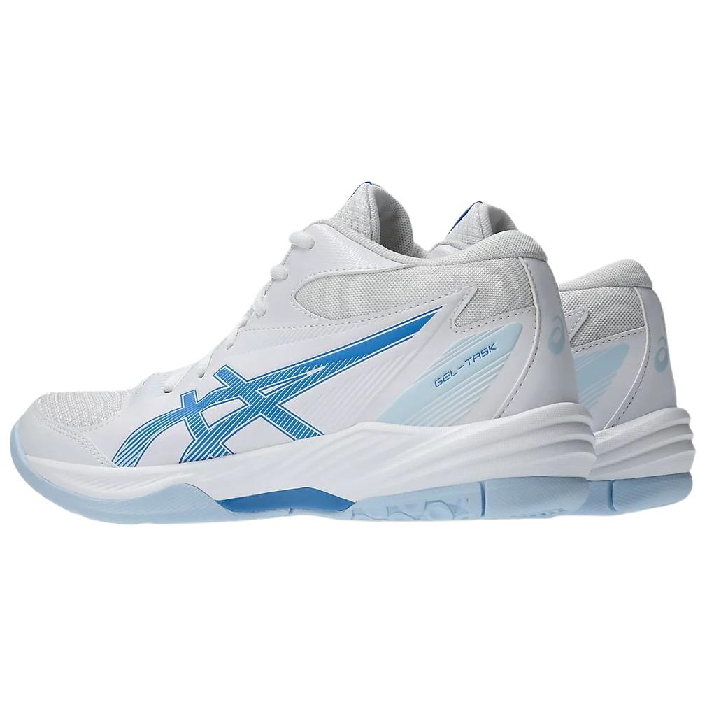 Asics Gel-Task 4 Mt Soft Comfortable Durable High-Top Volleyball Shoes Women Sneaker White Blue 1072A105-102