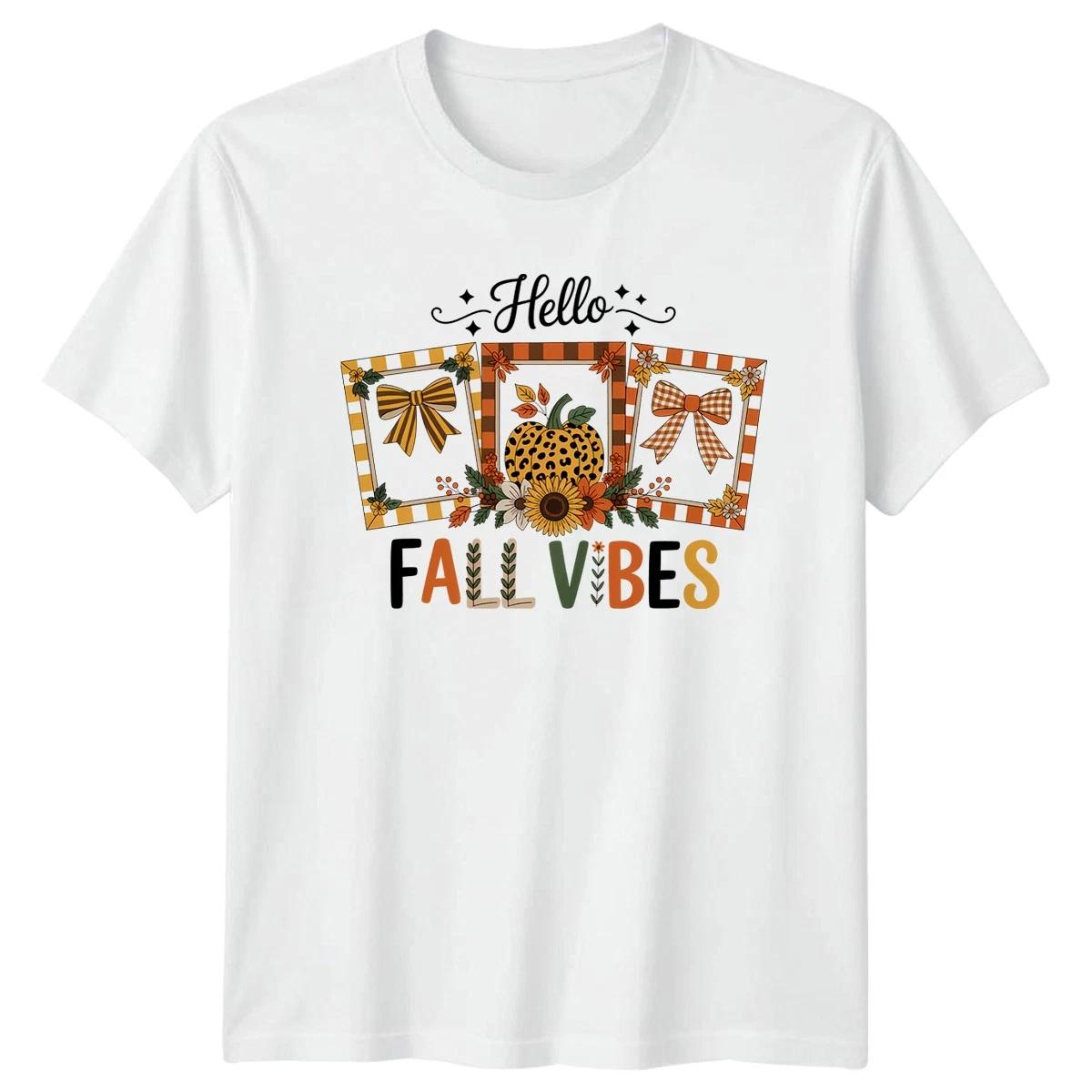 Hello Fall Vibes Fall Season Holidays & Occasions Mens Womens Graphic Tee XXL