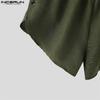 INCERUN Uomo Donna Vita Elastica Spacchi Laterali Bottoni Sport Casual Pantaloncini Hot