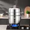 SBD 3-Tier Thickened Stainless Steel Steamer Pot 30cm