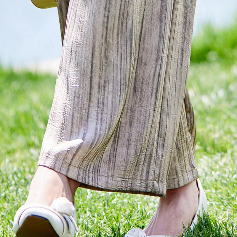 Pasiter Elegant Women's Chiffon Lapel Top & Pants Set